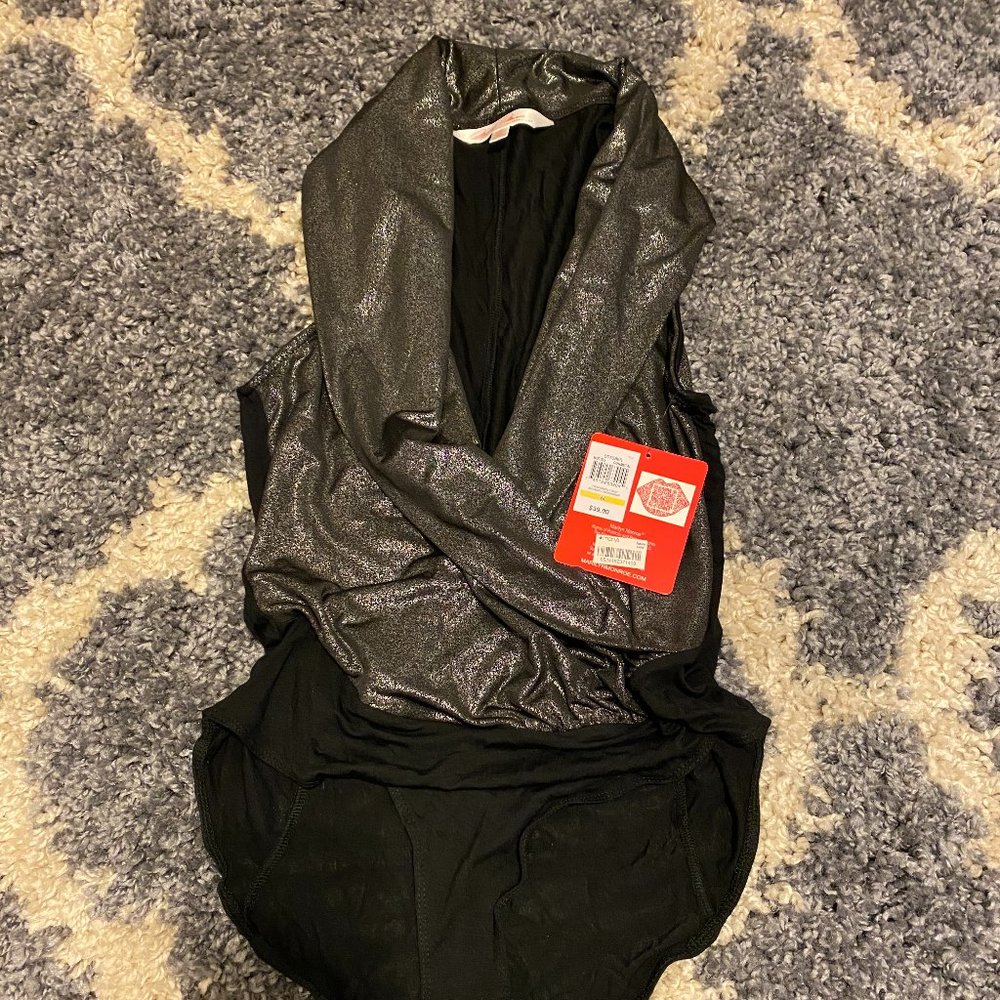 Charcoal shimmer bodysuit
